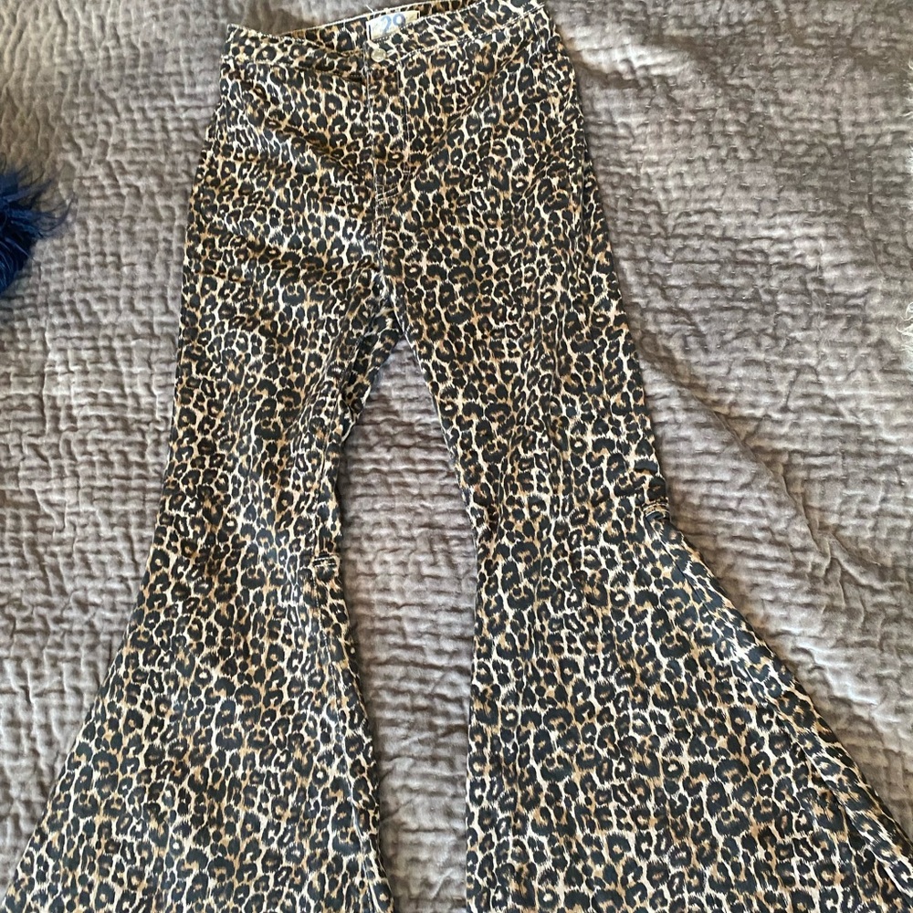 Leopard Bell Bottoms